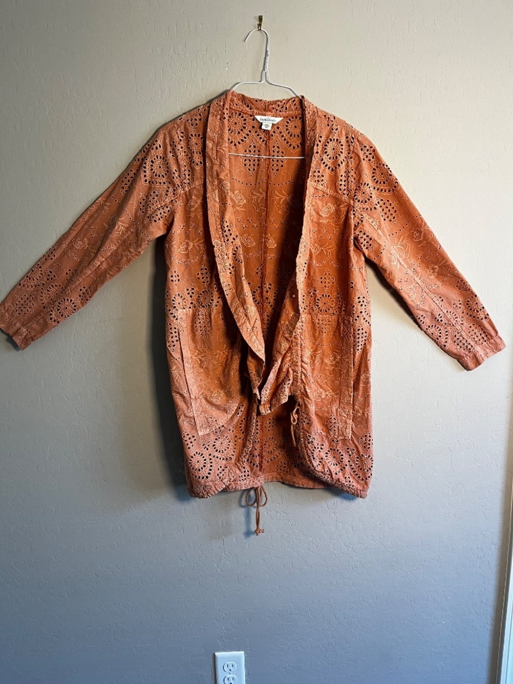 *Sundance* Moonlight Terracotta Eyelet Jacket Size Petite Medium *NWOT* - Picture 3 of 10